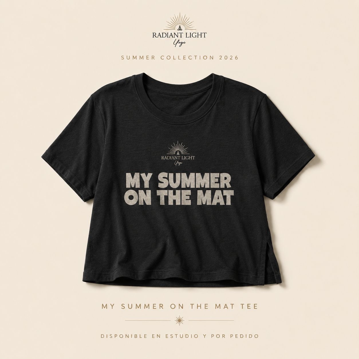 Playera My Summer on the Mat disponible en Radiant Light Yogi Studio
